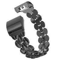 Wearlizer Compatible with Fitbit Charge 2 Gold Women Bands Metal Replacement Fit bit Charge hr 2 Bands/Assesories/Strap Adjustable for Bands Charge 2 No Tool is Needed (Black 1)