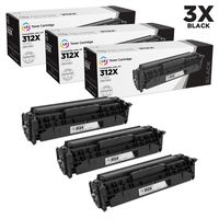 LD Remanufactured Toner Cartridge Replacement for HP 312X CF380X High Yield (Black, 3-Pack)