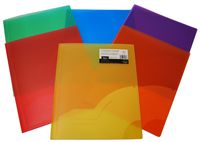 Filexec 3129, 2 Pocket Folder, Premium, Frosted, Letter Size, Set of 12, 6 Assorted Colors, 2 Ea Blueberry, Strawberry, Grape, Lime, Lemon, Tangerine