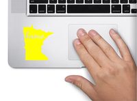 #2 Home Minnesota State Name Keypad Computer Laptop Symbol Decal Family Love Car Truck Sticker Window (Yellow)