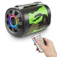 Wireless Bluetooth Speaker - Unique Camouflage Design - Play Music Through iPhone, iPad, or Android Smartphones - TF Card, Aux Support - With Handle & Remote Control - Rechargeable Battery