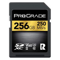 SD Card V60 (256GB) -Up to 130MB/s Write Speed and 250MB/s Read Speed | for Professional Vloggers, Filmmakers, Photographers & Content Curators - Update Firmware Included - by ProGrade Digital