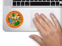 Oval seal of Florida 3x3 inches color sticker state decal die cut vinyl - Made and Shipped in USA