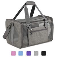 Moyeno Cat Carriers Dog Carrier Pet Carrier for Small Medium Cats Dogs Puppies up to 15 Lbs, TSA Airline Approved Small Dog Carrier Soft Sided, Collapsible Waterproof Travel Puppy Carrier - Grey