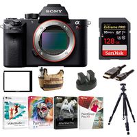 Sony Alpha a7RII Mirrorless Camera w/Vanguard Backpack & 128GB SD Card Bundle