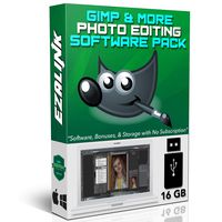 Photo Editing Software GIMP 2.10.2 PRO for Windows PC & MAC | RawTherapee RAW Editor, Inkscape Design, Image Converter, Effects {7 Programs on 32Gb USB}