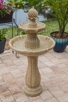 Kenroy Home 51009SNDST Frost Outdoor Tiered Solar Fountain, 44 Inch Height, Sandstone