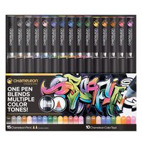 Chameleon Art Products, 15 Chameleon Pens + 10 Chameleon Color Tops (25-Pen Deluxe Set)