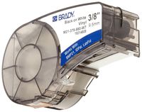 Brady M21-375-580-WT 21' Length, 0.375" Width, B-580 Permanent Vinyl, Black On White Color, BMP 21 Mobile Printer ID PAL And LABPAL Printer Label