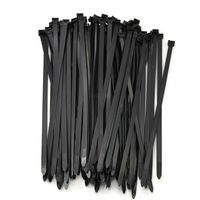 Multi-Purpose Strong Cable Ties (Pack of 100), 50 lbs, Black, Self Locking Zip TIes (8 inch)
