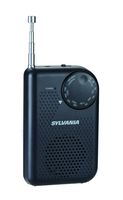 Portable AM/FM Pocket Radio With Built-In Speaker, Black