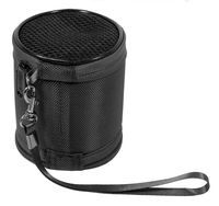 Alltravel Protective Case for Sony SRS-XB12 Extra Bass, XB10 Portable Wireless Speaker, featured Portable Sound Through Design, Tailor made and Easy to go carabiner, light weight strong case (Black)