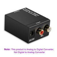 avedio links RCA L/R Analog to Digital Optical Toslink Coaxial Audio Converter Adapter