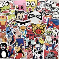 60 Pcs Cartoon Anime Fashion Cool Waterproof Stickers for Laptop Stickers Motorcycle Bicycle Skateboard Luggage Decal Graffiti Patches Stickers for [No-Duplicate Sticker Pack]