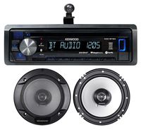 Kenwood KDC-BT22 CD Receiver w/Bluetooth/Android/iPhone+(2) 6.5" 600w Speakers