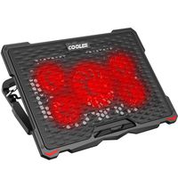 AICHESON Laptop Cooling Pad for 17.3" Notebook, Red 5 Fans