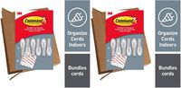 Command Gray Cord Bundlers, Indoor Use, Decorate Damage-Free, 6 bundlers, 12 Strips (GP304-6NA) Pack of 2