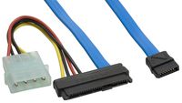 Amphenol CS-SASSDP8282-000.5 Internal 29-Pin Single Data Lane SAS to SATA Drive Cable, 0.5 m, 1.6', Blue