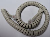 10 Pack of Ash 9' Ft Hanset Cords for Hotel Motel Phone Telematrix Teledex SciTec Aegis Marquis Spectrum 3100 3300 SP100 SP300 SP400 Diamond D100 D200 E200 IP Series Curly Coil Lot by DIY-BizPhones