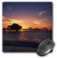 3D Rose"Clearwater Beach and Pier at Sunset Florida UsaUs10 Aje0290Adam Jones" Matte Finish Mouse Pad - 8 x 8" - mp_143601_1