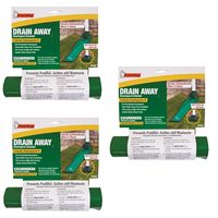 Frost King DE200 Standard Plastic Drain Away Downspout Extender, Extends 8-Feet, Green, 3 Pack