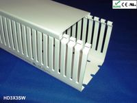 3x3-Inch Open Slot Wiring Cable Management Raceway Duct with Cover Lid, 2 Meter - White