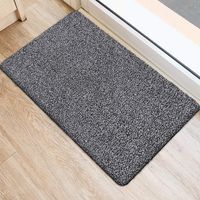 Indoor Super Absorbs Mud Doormat 36"x24" Latex Backing Non Slip Door Mat for Front Door Inside Floor Dirt Trapper Mats Cotton Entrance Rug Shoes Scraper Machine Washable Rug Carpet Black White Fiber