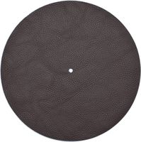 Genuine Leather Turntable Platter Mat - Dark Brown