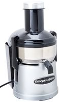 Omega BMJ330 Mega Mouth Juicer with Extra Large Feed Chute for Larger Portions of Fruits and Vegetables Ejection with Pulp Catch Bucket, 375W, Silver