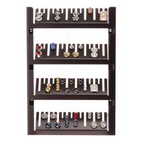 Angelynn's Cufflink Organizer for Men & Women Ring Holder Cufflinks Storage Closet Jewelry Display Rack, Jaymes Rubbed Bronze