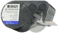 Brady MC-1500-595-OR-BK Vinyl B-595 Black on Orange Label Maker Cartridge, 25' Width x 1-1/2" Height, For BMP51/BMP53 Printers