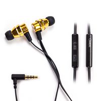 Gwee - Budz Dual-XD, In-Ear Headphones with Microphone & Volume Control, Includes the Gwee Sport Guppy, Molded Case & 3 Sets of Cushioned Earbuds