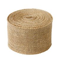 LaRibbons 3" Wide Burlap Fabric Craft Ribbon On Spool 10 Yards, 01 Tan