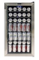 Whynter BR-130SB Beverage Refrigerator with Internal Fan, Black/Stainless Steel