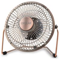 OPOLAR 6 Inch USB Desk Fan, Metal Design, Quiet Operation, 360 Rotation, Portable Mini Table Fan, 1 Setting Perfect Personal Cooling Fan for Home Office Desktop- Bronze