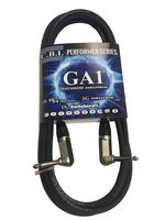 CBI GA1 1/4" Right Angle to 1/4" Right Angle Guitar Instrument Cable, 12 Feet