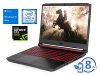Acer Nitro 5 (NH.Q5VAA.001) Laptop, 15.6" FHD Display, Intel Core i5-9300H Upto 4.1GHz, 8GB RAM, 256GB NVMe SSD, NVIDIA GeForce GTX 1050, HDMI, Wi-Fi, Bluetooth, Windows 10 Home