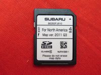 FJ610 2012 2013 2014 SUBARU CROSSTREK AND IMPEZA BRZ 12 13 14 SD NAVIGATION CARD , LATEST MAP UPDATE VERSION 2011 Q3 FOR NORTH AMERICA, USA / CANADA PART NUMBER 86283FJ610