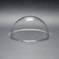 DURADOM Acrylic Dome with Flange Clear Plastic Hemisphere Multi Use Bubble Pet Dog Fence Window Sphere CCTV Dome Acrylic Camera Perspex Display Transparent Cover Floating Fish Dome (4 inch / 100mm)