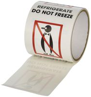 TapeCase"Refrigerate, Do Not Freeze" Label - 50 per Pack (1 Pack)