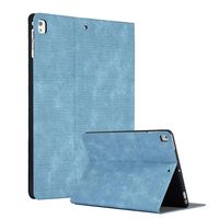 iPad 6th Gen/iPad 5th Gen/iPad Air/iPad Air 2/iPad Pro 9.7 Case,Slim Lightweight Silicone TPU and Premium PU Leather Smart Stand Protective Case Cover with Auto Sleep/Wake Function - Light Blue