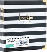 Heidi Swapp 314023 Album Storyline-D-Ring-8 x 11-Black Stripe (44 Piece), Multi