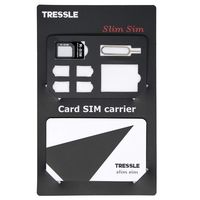Slim SIM Card Holder - Micro, Nano, Standard Memory Card Carrier Kit with 3 Card Adapters and 1 Eject Tool - Set of 2