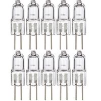 Simba Lighting Halogen G4 T3 10 Watt 120lm Bi-Pin Bulb (10 Pack) 12 Volt A/C or D/C for Accent Lights, Under Cabinet Puck Light, Chandeliers, Track Lighting, 10W 12V 2 Pin JC Warm White 2700K Dimmable