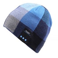 Mydeal Men Women Bluetooth Beanie Hat Cap with Stereo Speaker Headphones, Microphone, Hands Free and Rechargeable Battery for Outdoor Sports Skiing Snowboard Skating Jogging,Christmas Gifts - Blue