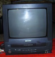 Sharp 13VT-N100 13" Color Television TV VCR combo Unit Video Cassette Recorder Player Combination