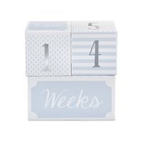 Baby Aspen My First Milestone Prince Age Blocks, Baby Picture Props for Photo Sharing The First Year, Nursery Decor