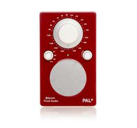 Tivoli Audio PALBTGR PAL BT - Bluetooth Portable AM/FM Radio (High Gloss Red/White)