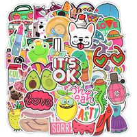 Stickers for Water Bottles Big 50-Pack Cute,Stickers for Hydro Flask,Cute Waterproof Trendy Stickers for Teens for Waterbottle, Waterproof Durable,Hydroflask Stickers for Girls by BOODANAO