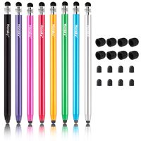 Honsky Cell Phone Stylus, Tablet Stylus for Touch Screens: Universal Slim Long Metal Pencil-Like Stylist Pens, Tablet Pen, Touchscreen Stylus Pen - Bulk, Multi-Colored - Cylinder, 8 Packs